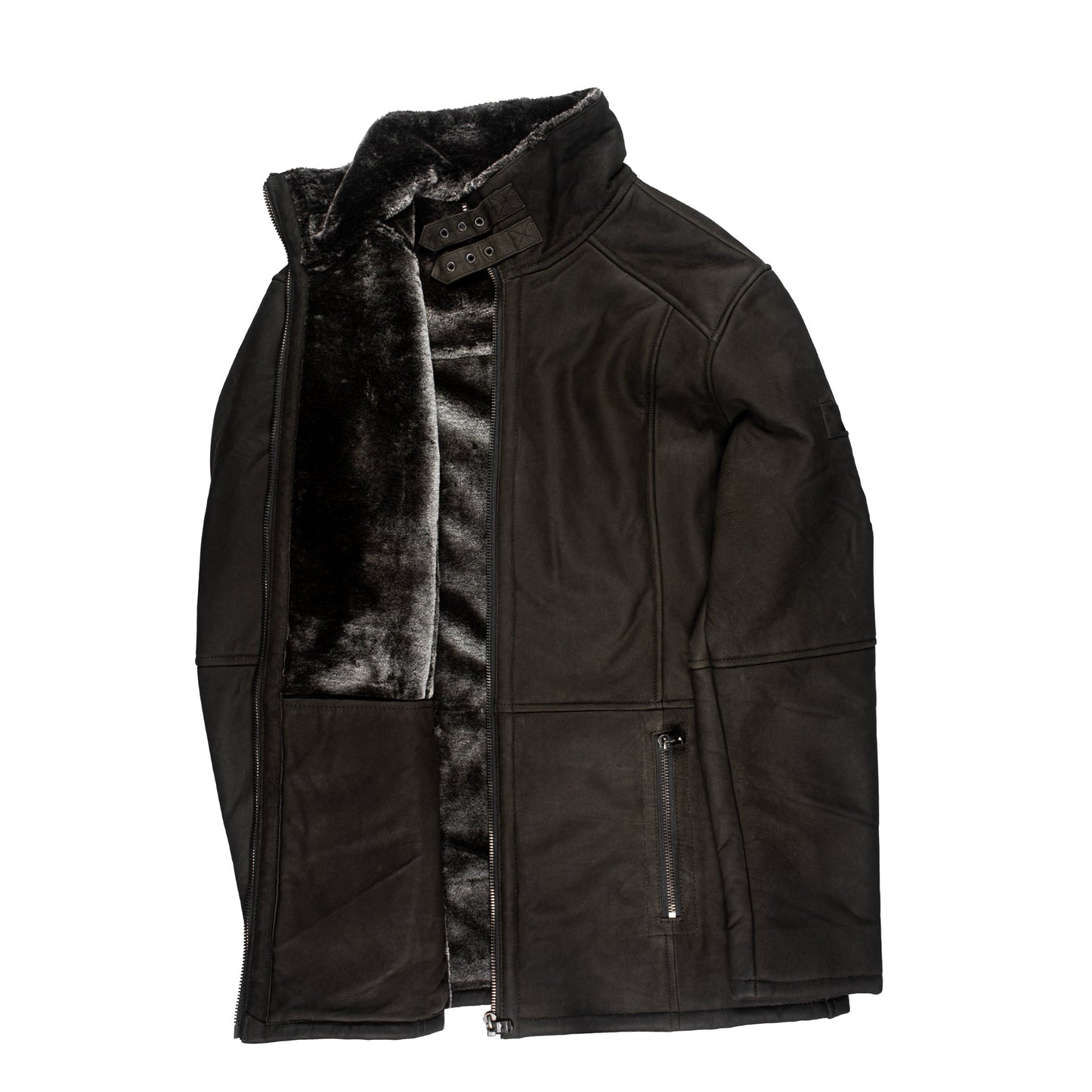 Premium Faux Fur Lined Leather Jacket